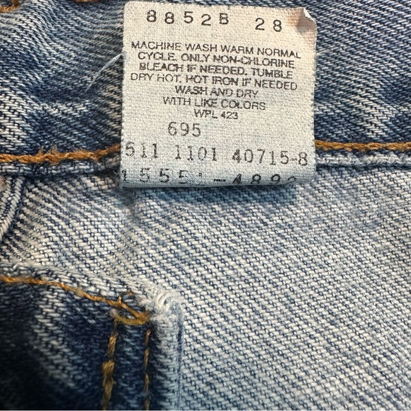 Women’s Vintage 90s Y2K Levi’s 550‎ USA 100% Cotton Relaxed Fit Denim Jeans 16M - Picture 7 of 9